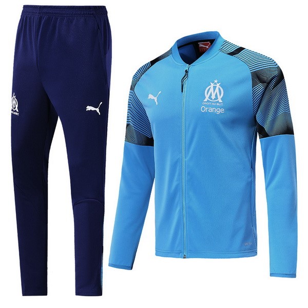 Survetement Football Marseille 2018-19 Bleu Clair Noir